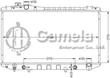 6112249AN - Radiator for TOYOTA CRESSIDA '89-92 GX81 AT OEM: 16400-70341 DPI: 178