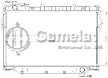 6112256N - Radiator for TOYOTA LANDCRUISER '90-96 FJ80/HDJ80 MT OEM: 16400-17020/17040