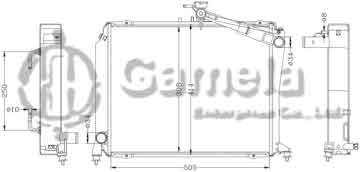 6112289N - Radiator for TOYOTA HIACE(GAS)RZH104 '98-99 AT OEM: 16400-75350