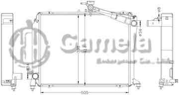 6112290N - Radiator for TOYOTA HIACE(GAS)RZH104 '98-99 MT OEM: 16400-75051