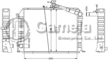 6112292AN - Radiator for TOYOTA HIACE(GAS)RZH104 MT OEM: 16400-75071