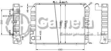 6112297AN - Radiator for TOYOTA HIACE(DIESEL)LZH104 AT OEM: 16400-5B750