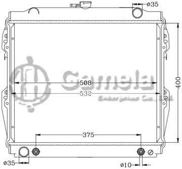 6112313AN - Radiator for TOYOTA HILUX YN5#/6#/10# '84-88 AT OEM: 16400-35150/35360