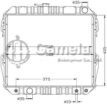 6112315AN - Radiator for TOYOTA HILUX RN85/RN130 '84-90 AT OEM: 16400-35290