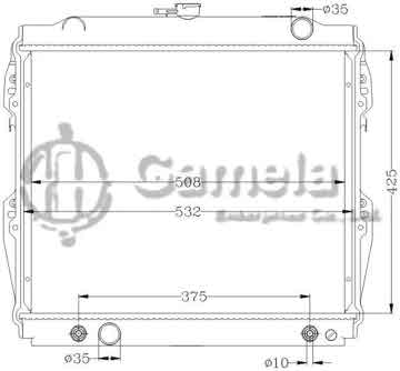 6112317AN - Radiator for TOYOTA HILUX RN85/RN130 '84-90 AT OEM: 16400-35290 DPI: 147