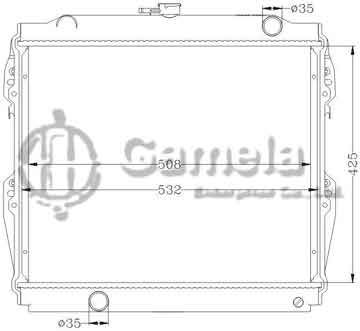 6112318AN - Radiator for TOYOTA HILUX RN85/RN130 '84-90 MT OEM: 16400-35370 DPI: 147