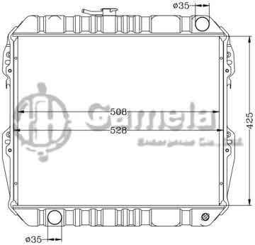 6112320AN - Radiator for TOYOTA HILUX PICKUP '86-93 LN55 MT