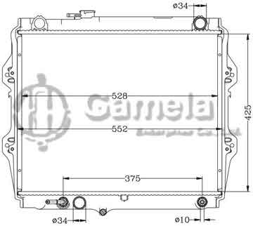 6112321AN - Radiator for TOYOTA HILUX PICKUP '86-93 LN55 AT