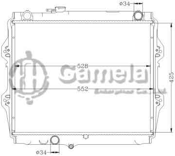 6112322AN - Radiator for TOYOTA HILUX PICKUP '86-93 LN55 MT