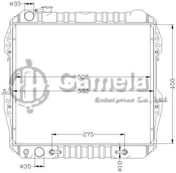 6112323AN - Radiator for TOYOTA LN8#/9#/10#/11#/13# '88-96 AT OEM: 16400-54630