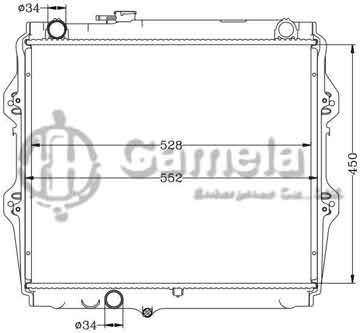 6112326AN - Radiator for TOYOTA LN147/LN8#/9#/10#/11# MT OEM: 16400-5B590