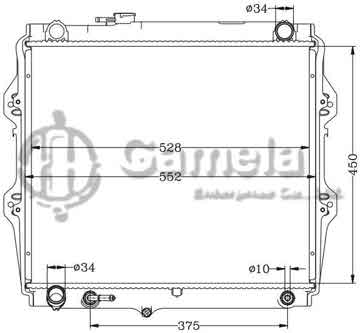 6112329AN - Radiator for TOYOTA VZN10#/11#/13# '88-95 AT OEM: 16400-65041