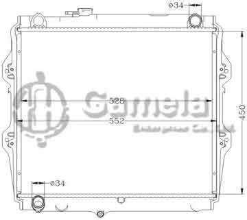 6112330AN - Radiator for TOYOTA VZN10#/11#/13# '88-95 MT OEM: 16400-65040/54610