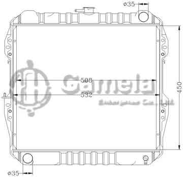 6112332AN - Radiator for TOYOTA LN65/RN8#/RN13# '88-99 MT OEM: 16400-35500/35520