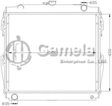 6112334AN - Radiator for TOYOTA LN65/RN8#/RN13# '88-99 MT OEM: 16400-35500/35520