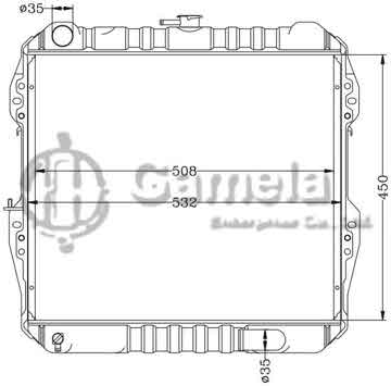 6112336AN - Radiator for TOYOTA HILUX PICKUP MT