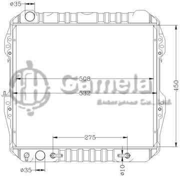 6112339AN - Radiator for TOYOTA HILUX PICKUP AT