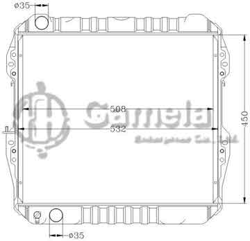 6112340AN - Radiator for TOYOTA HILUX PICKUP MT