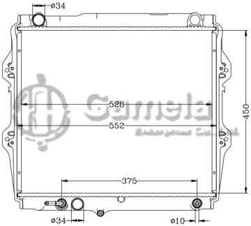 6112341AN - Radiator for TOYOTA HILUX PICKUP AT