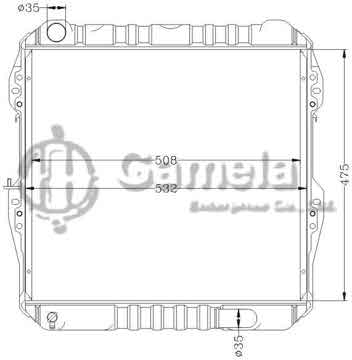 6112347AN - Radiator for TOYOTA HILUX PICKUP '88-93 MT