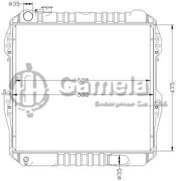 6112349AN - Radiator for TOYOTA HILUX(DIESEL) MT