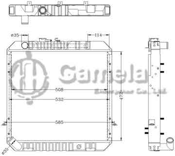 6112361N - Radiator for TOYOTA HIACE '87-95 2L/3L MT