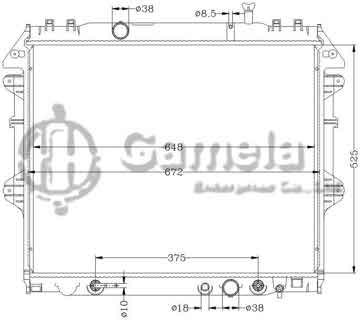 6112365AN - Radiator for TOYOTA HILUX INNOVA '04- DIESEL AT OEM: 16400-0L150