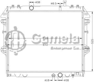 6112366AN - Radiator for TOYOTA HILUX INNOVA '04- DIESEL MT OEM: 16400-0L160/0L140