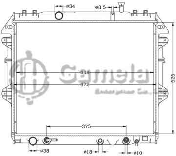 6112367AN - Radiator for TOYOTA HILUX VIGO '04- AT OEM: 16400-05150