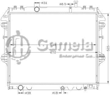 6112368AN - Radiator for TOYOTA HILUX VIGO '04- MT OEM: 16400-05160