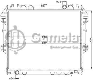 6112370AN - Radiator for TOYOTA HILUX VIGO '04- MT OEM: 16400-0P050