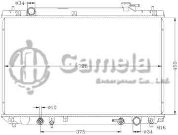 6112376RN - Radiator for TOYOTA LEXUS RX300 SXU15W '97-00 AT OEM: 16400-7A550 DPI: 2453