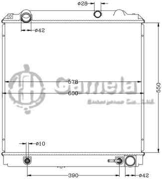 6112379AN - Radiator for TOYOTA COASTER HDB50/51 '97-99 AT OEM: 16400-17271