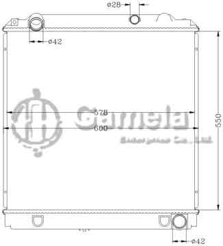 6112380AN - Radiator for TOYOTA COASTER HDB50/51 '97-99 MT OEM: 16400-17261