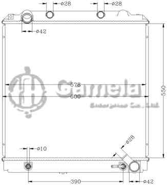 6112383AN - Radiator for TOYOTA COASTER KC- HZB40/41 '97-99 AT OEM: 16400-17251