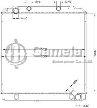 6112384AN - Radiator for TOYOTA COASTER KC- HZB40/41 '97-99 MT