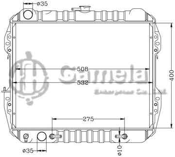 6112385N - Radiator for TOYOTA HILUX(DIESEL) AT