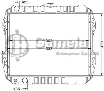 6112386N - Radiator for TOYOTA HILUX(DIESEL) MT