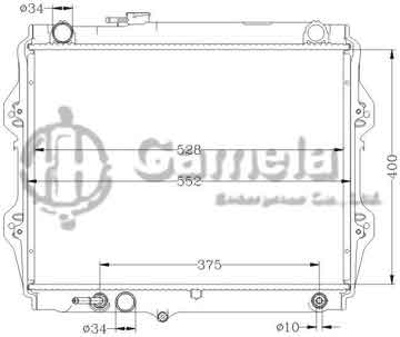 6112387N - Radiator for TOYOTA HILUX(DIESEL) AT