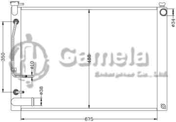 6112397N - Radiator for TOYOTA LEXUS RX330/RX350/RX400 AT OEM: 16400-20290 DPI: 2688 2689