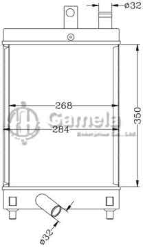 6112403N - Radiator for TOYOTA HIACE '08- (付水箱) MT OEM: 16400-