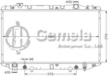 6112405N - Radiator for TOYOTA CRESSIDA '95-96 S/R/YX80 AT OEM: 16400-