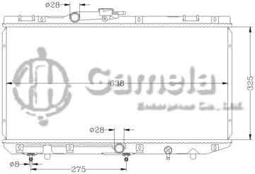 6112407N - Radiator for TOYOTA STARLET '96- NP80/EP91 AT OEM: 16400-1B010/55080