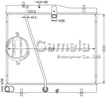 6112410N - Radiator for TOYOTA HIACE TRH200/214/219 '04 MT OEM: 16400-75470