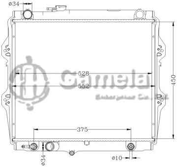 6112411N - Radiator for TOYOTA HILUX PICKUP AT