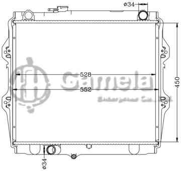 6112414N - Radiator for TOYOTA HILUX PICKUP MT