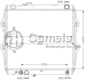 6112417N - Radiator for TOYOTA HILUX PICKUP AT