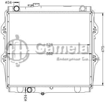 6112420N - Radiator for TOYOTA HILUX PICKUP LN147 '97 MT