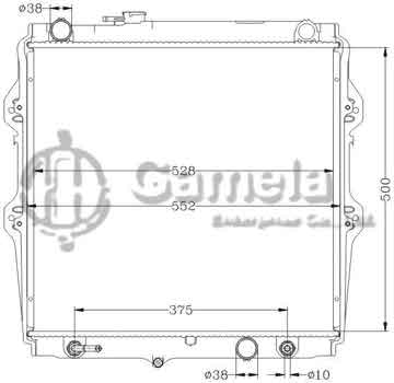 6112423N - Radiator for TOYOTA HILUX(4×4) ' 02- AT