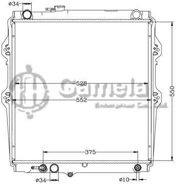 6112425N - Radiator for TOYOTA HILUX KZN165R '99- AT